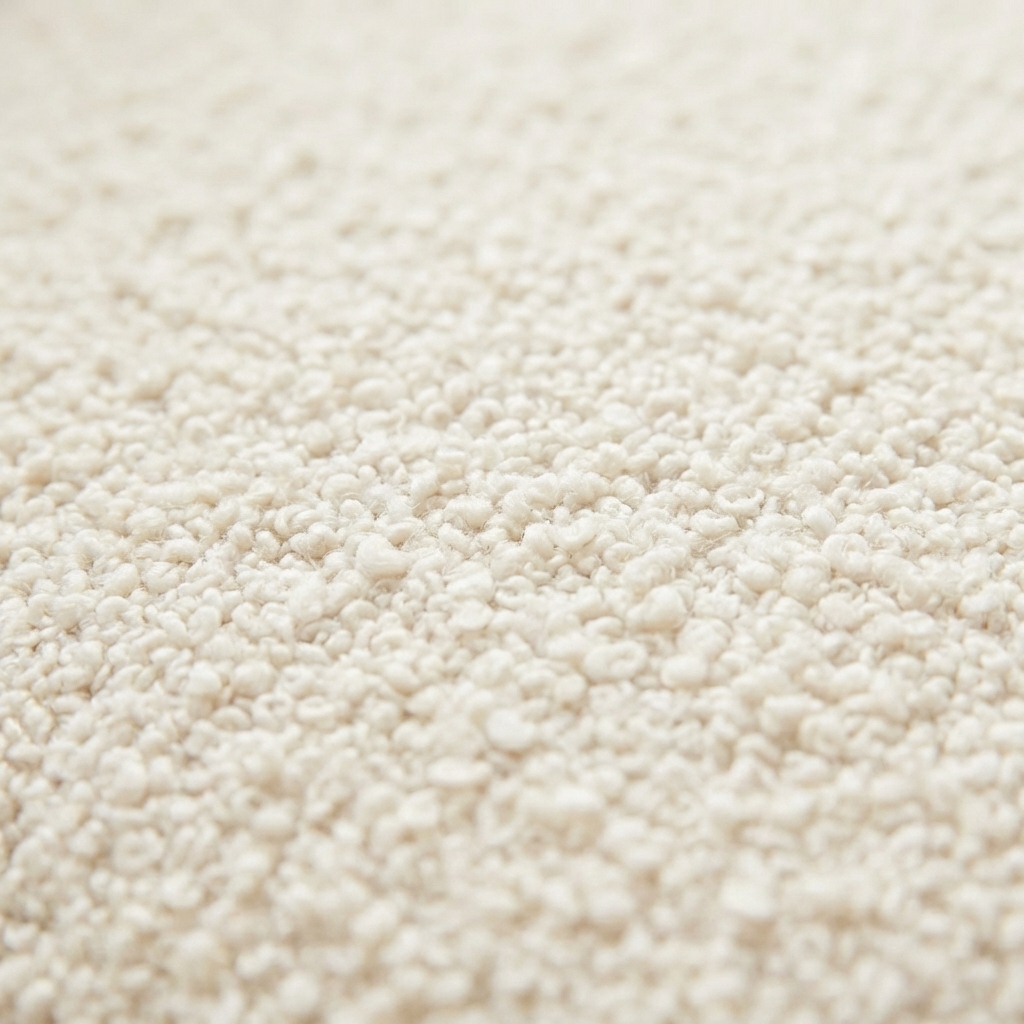 Cream bouclé fabric texture in close-up